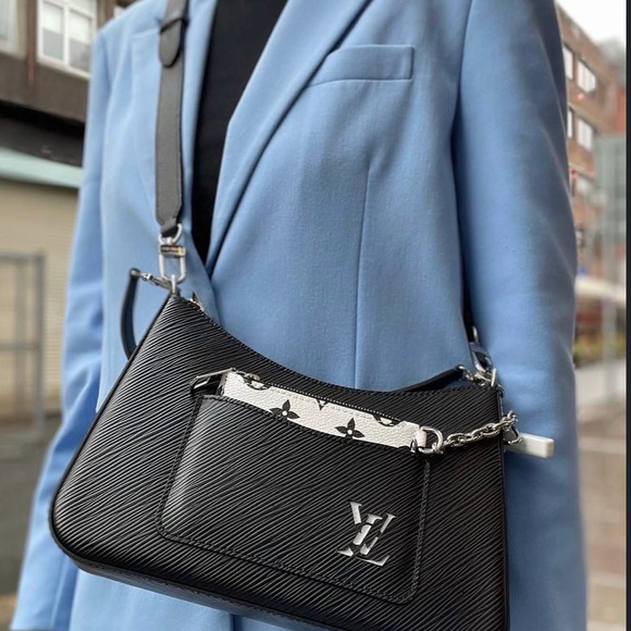 Louis Vuitton Black Marelle Shoulder Bag with Silver Hardware - Picture 8 of 8